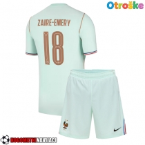 Otroške Nogometnih dresov Francija Warren Zaire-Emery #18 Gostujoči SP 2026 Kratki rokavi (+ hlače)